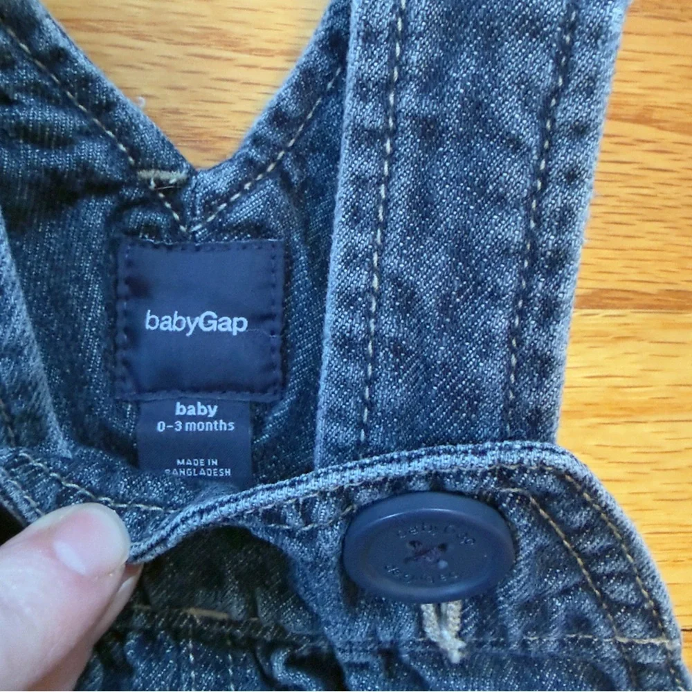 3 for $12 GAP Denim 0-3 Baby Denim Jumper and Carters Polka Dot Pants